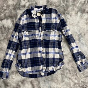 American Eagle Flannel Blue/White